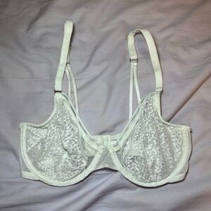 Auden White Leopard Print Lace Bra 34C